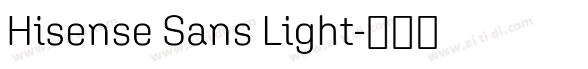 Hisense Sans Light字体转换